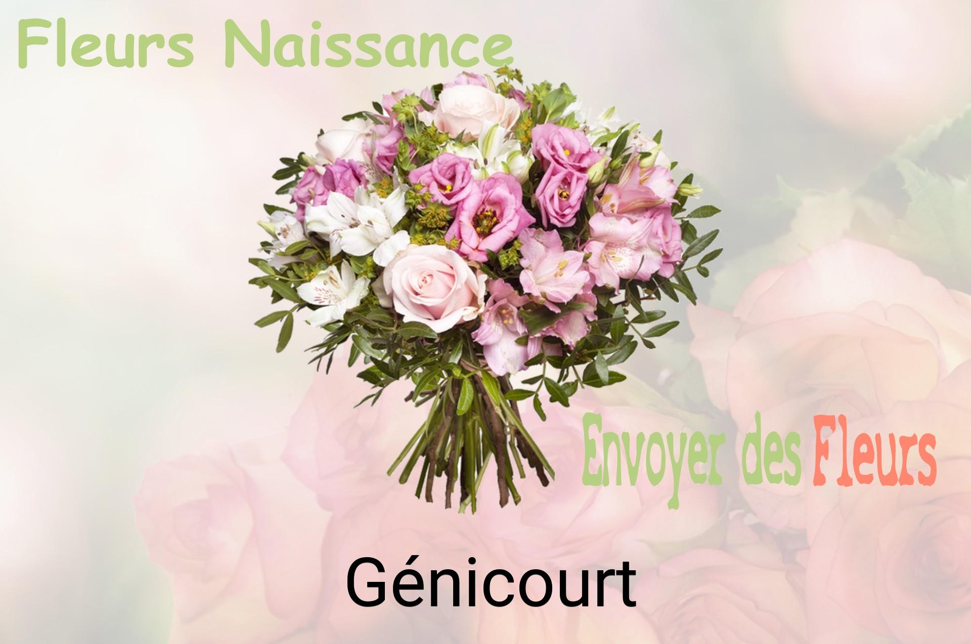 Bouquet de fleurs de naissance livré à Génicourt