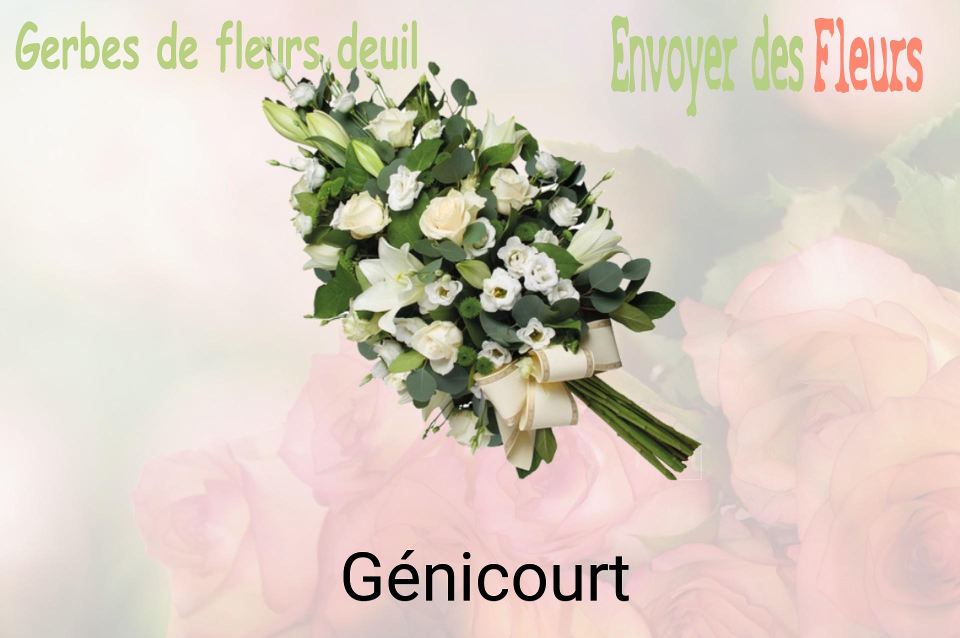 Gerbe de fleurs de deuil livrée à Génicourt